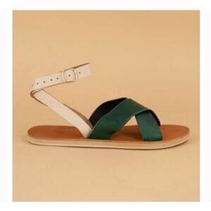 Sseko‎ Ankle Strap Crossover in Agave Sheepskin Size 6 New